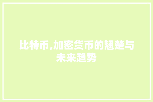 比特币,加密货币的翘楚与未来趋势