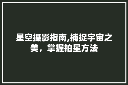 星空摄影指南,捕捉宇宙之美，掌握拍星方法