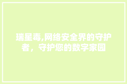 瑞星毒,网络安全界的守护者，守护您的数字家园 WordPress教程
