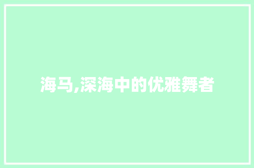 海马,深海中的优雅舞者 WordPress教程