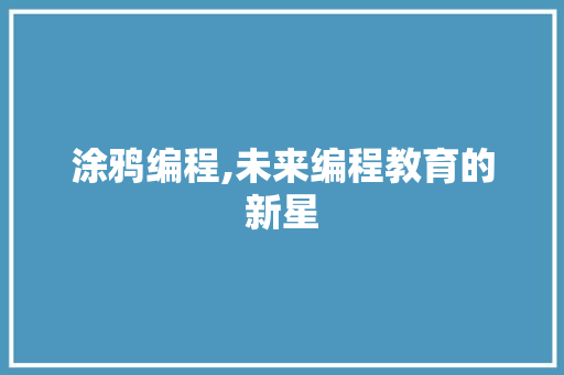 涂鸦编程,未来编程教育的新星 SEO教程