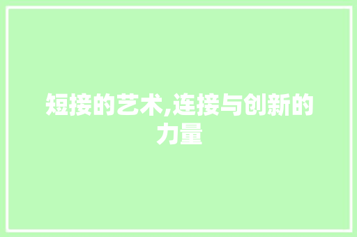 短接的艺术,连接与创新的力量
