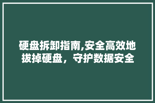 硬盘拆卸指南,安全高效地拔掉硬盘，守护数据安全