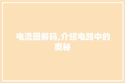 电流图解码,介绍电路中的奥秘