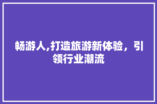 畅游人,打造旅游新体验，引领行业潮流 WordPress教程