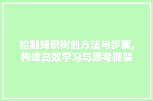 绘制知识树的方法与步骤,构建高效学习与思考框架
