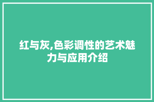 红与灰,色彩调性的艺术魅力与应用介绍