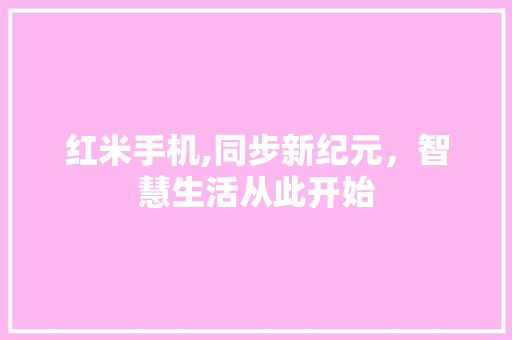 红米手机,同步新纪元，智慧生活从此开始
