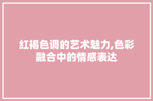 红褐色调的艺术魅力,色彩融合中的情感表达