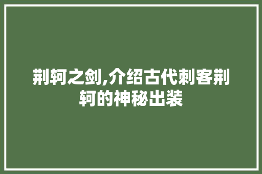 荆轲之剑,介绍古代刺客荆轲的神秘出装
