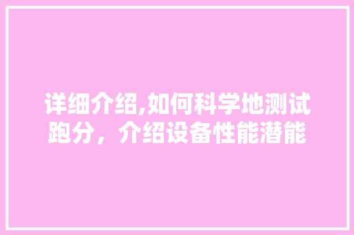 详细介绍,如何科学地测试跑分，介绍设备性能潜能