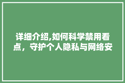 详细介绍,如何科学禁用看点，守护个人隐私与网络安全