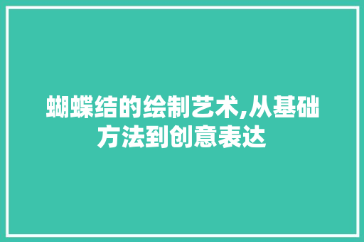 蝴蝶结的绘制艺术,从基础方法到创意表达