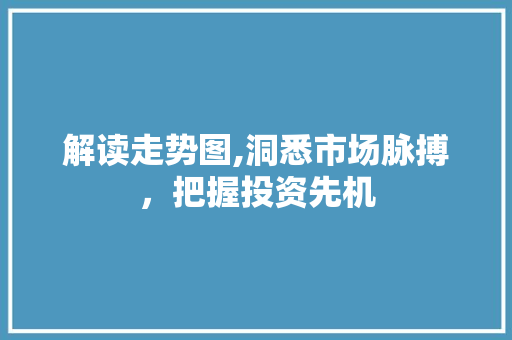 解读走势图,洞悉市场脉搏，把握投资先机