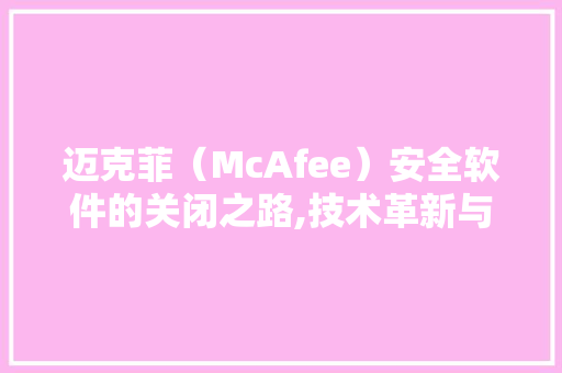 迈克菲（McAfee）安全软件的关闭之路,技术革新与市场步骤的双重考量 WordPress教程