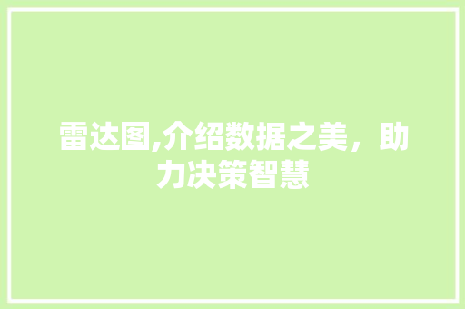 雷达图,介绍数据之美，助力决策智慧