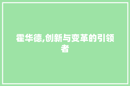 霍华德,创新与变革的引领者 WordPress教程