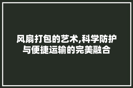 风扇打包的艺术,科学防护与便捷运输的完美融合