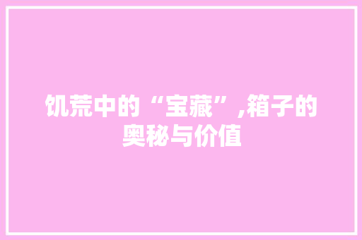 饥荒中的“宝藏”,箱子的奥秘与价值