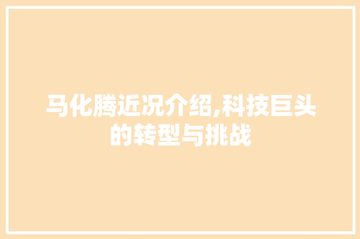 马化腾近况介绍,科技巨头的转型与挑战