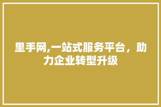 里手网,一站式服务平台，助力企业转型升级