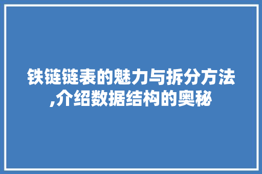 铁链链表的魅力与拆分方法,介绍数据结构的奥秘