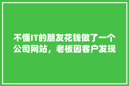 不懂IT的朋友花钱做了一个公司网站，老板因客户发现有首页wordpress版权文字而难堪，怎么看这个行为「wordpress搭建企业网站」 Web前端