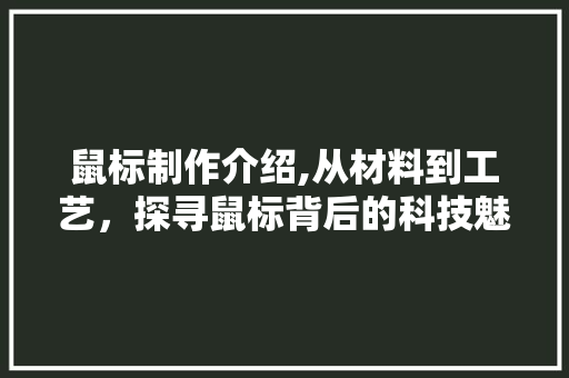 鼠标制作介绍,从材料到工艺，探寻鼠标背后的科技魅力