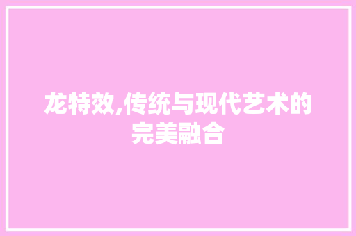 龙特效,传统与现代艺术的完美融合 WordPress教程