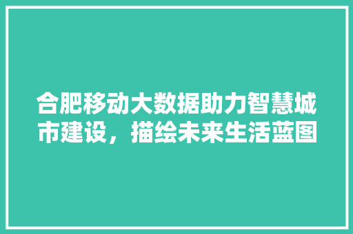 合肥移动大数据助力智慧城市建设，描绘未来生活蓝图 Web前端