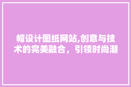 帽设计图纸网站,创意与技术的完美融合，引领时尚潮流新风向