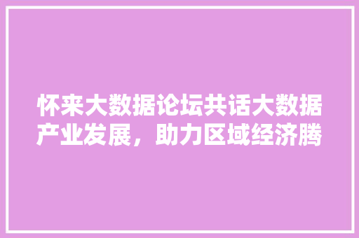 怀来大数据论坛共话大数据产业发展，助力区域经济腾飞