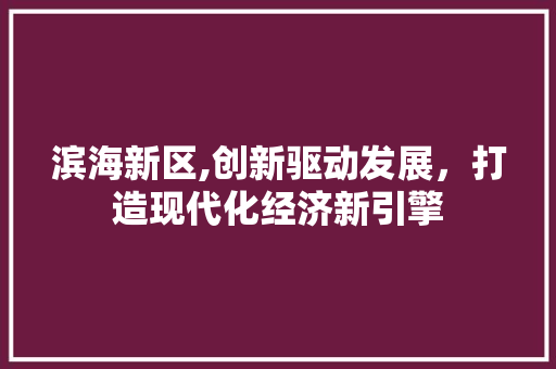 滨海新区,创新驱动发展，打造现代化经济新引擎 滨海新区,创新驱动发展，打造现代化经济新引擎 SEO教程