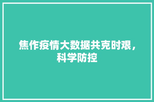 焦作疫情大数据共克时艰，科学防控