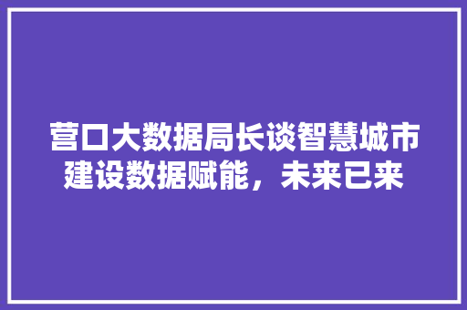 营口大数据局长谈智慧城市建设数据赋能，未来已来