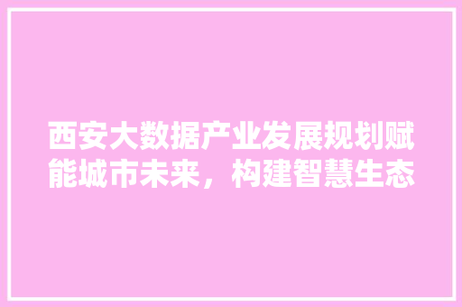 西安大数据产业发展规划赋能城市未来，构建智慧生态圈