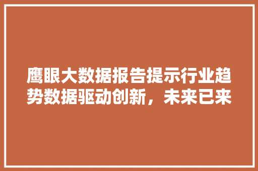 鹰眼大数据报告提示行业趋势数据驱动创新，未来已来