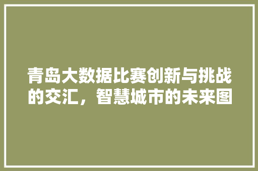 青岛大数据比赛创新与挑战的交汇，智慧城市的未来图景