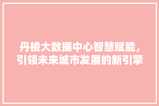 丹棱大数据中心智慧赋能，引领未来城市发展的新引擎