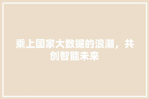 乘上国家大数据的浪潮，共创智能未来 友链在线