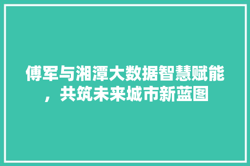 傅军与湘潭大数据智慧赋能，共筑未来城市新蓝图