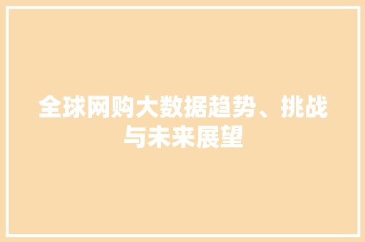 全球网购大数据趋势、挑战与未来展望 友链在线