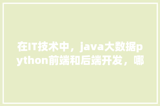 在IT技术中，java大数据python前端和后端开发，哪个更容易上手「前端后端数据库」 Web前端