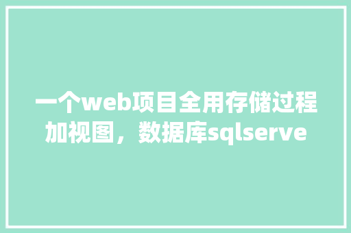 一个web项目全用存储过程加视图，数据库sqlserver，有可实施性吗「web sql」