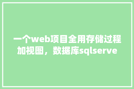 一个web项目全用存储过程加视图，数据库sqlserver，有可实施性吗「web项目数据库设计」