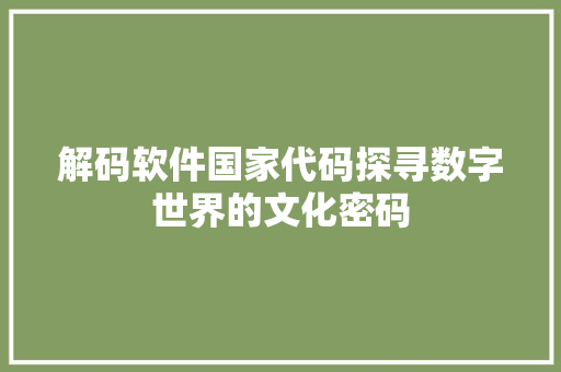 解码软件国家代码探寻数字世界的文化密码