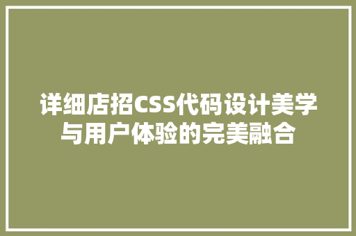 详细店招CSS代码设计美学与用户体验的完美融合