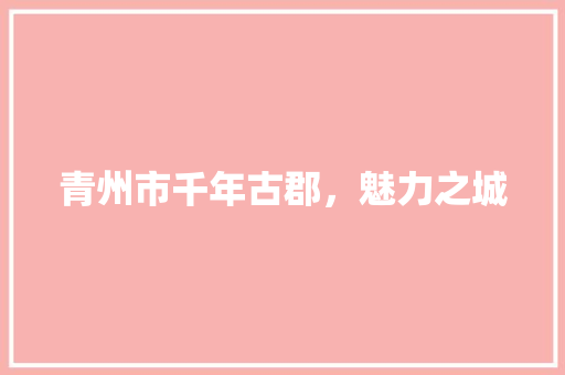 青州市千年古郡，魅力之城