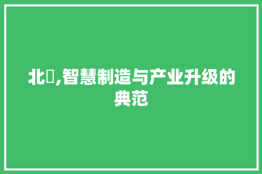 北滘,智慧制造与产业升级的典范 服务器/数据库