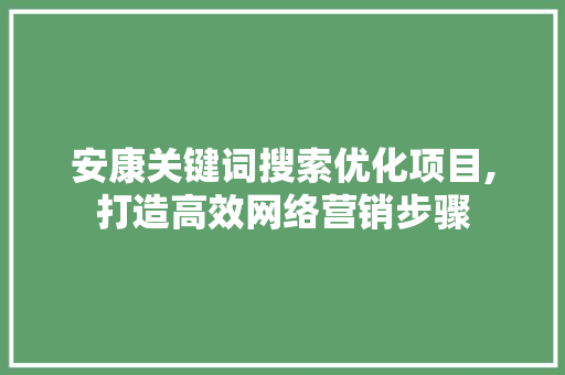 安康关键词搜索优化项目,打造高效网络营销步骤